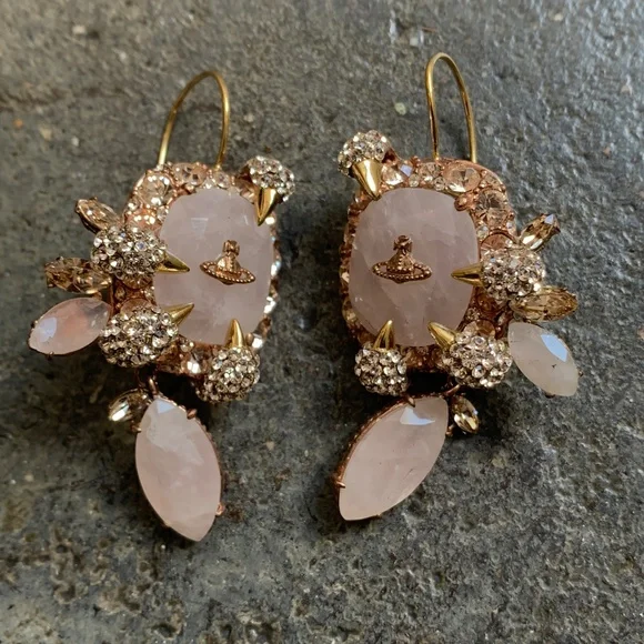 Vivienne Westwood INSANE Rare Claw Series Swarovski Crystal and Stone Earrings - Picture 7 of 11